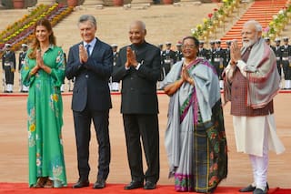 Con el primer ministro, Narendra Modi, comenzó la agenda oficial de Macri