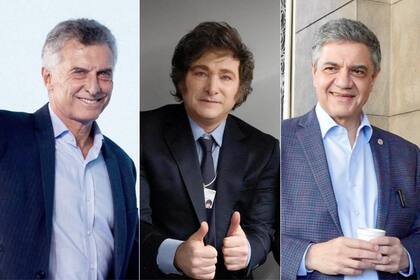 Mauricio Macri, Javier Milei y Jorge Macri