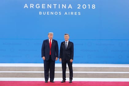 Mauricio Macri junto a Donald Trump durante el G20 en noviembre de 2018 en Buenos Aires