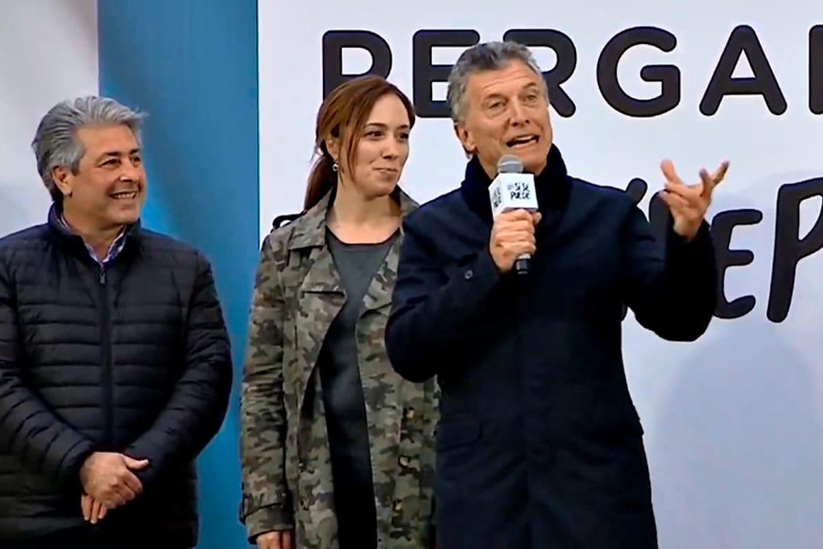 Mauricio Macri junto a María Eugenia Vidal en Pergamino