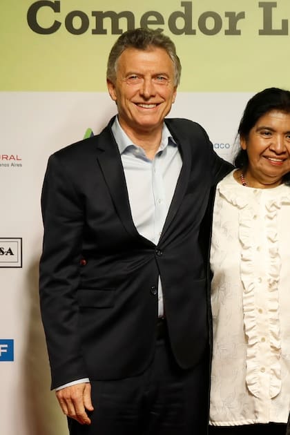 Mauricio Macri, Margarita Barrientos y Juliana Awada