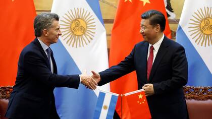 Mauricio Macri, durante el encuentro con Xi Jinping