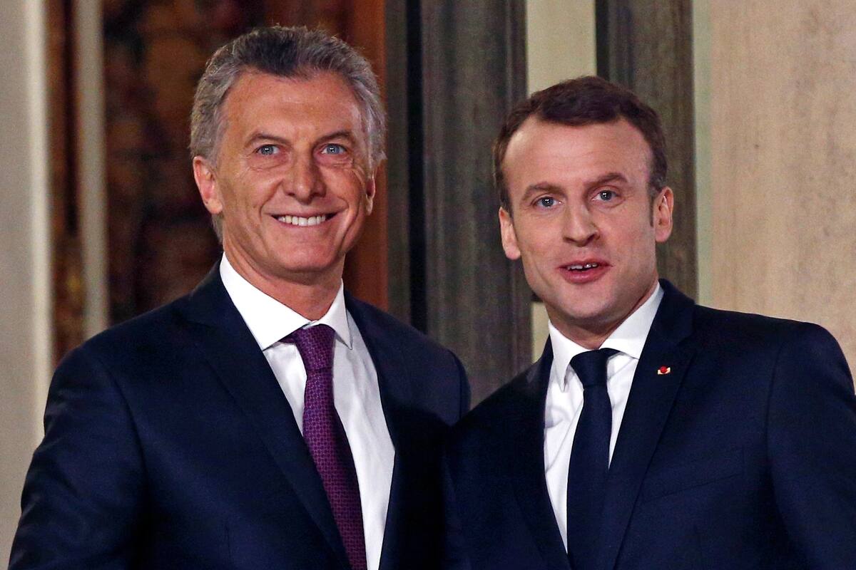 Mauricio Macri se reúne con Emmanuel Macron en el Palacio del Elíseo