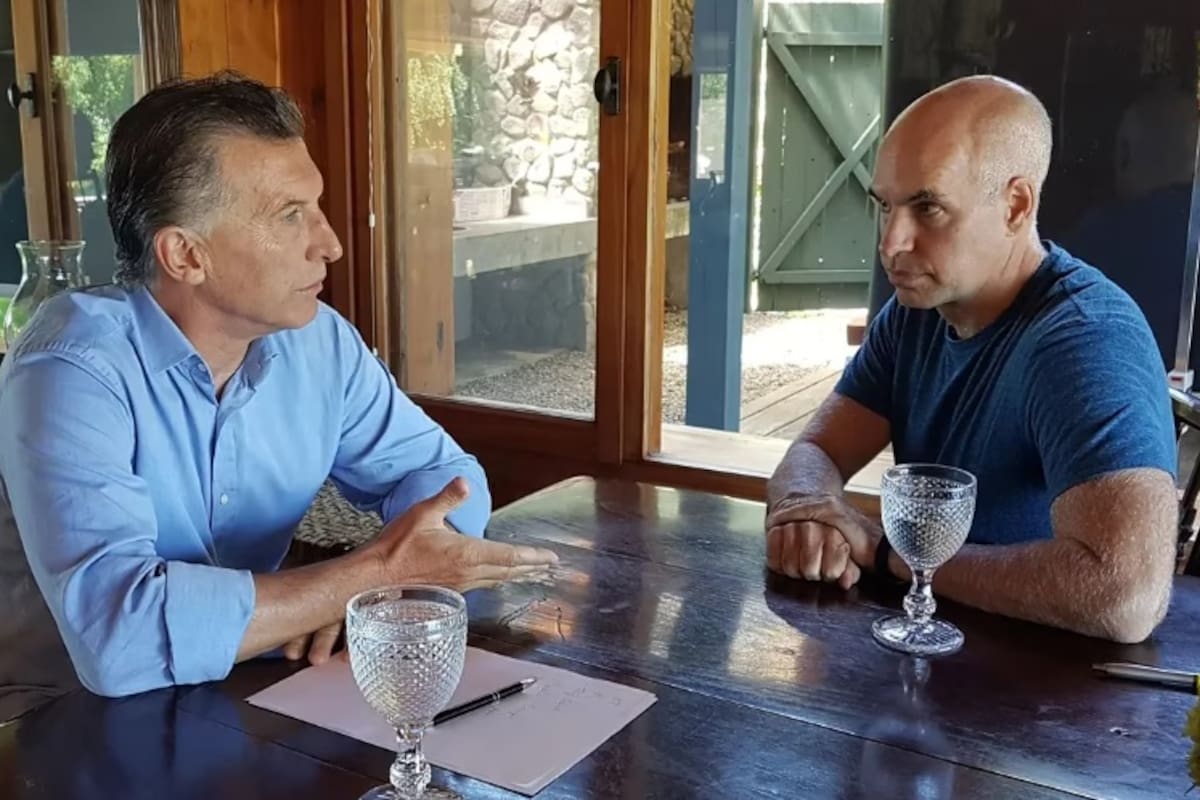 Mauricio Macri y Horacio Rodríguez Larreta, durante una reunión en el Sur en enero pasado