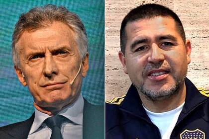 Mauricio Macri y Juan Román Riquelme: antes, presidente de Boca y jugador; ahora, un duro choque de dirigentes