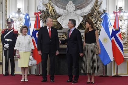 Mauricio Macri y Juliana Awada reciben a los reyes de Noruega