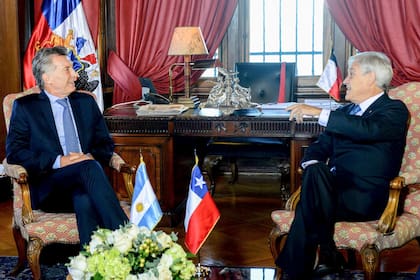 Mauricio Macri y Sebastián Piñera, presidente de Chile, que se sumó a la candidatura