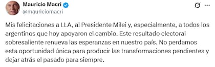 Mauricio Macro felicitó a los candidatos de LLA por su triunfo en las últimas elecciones