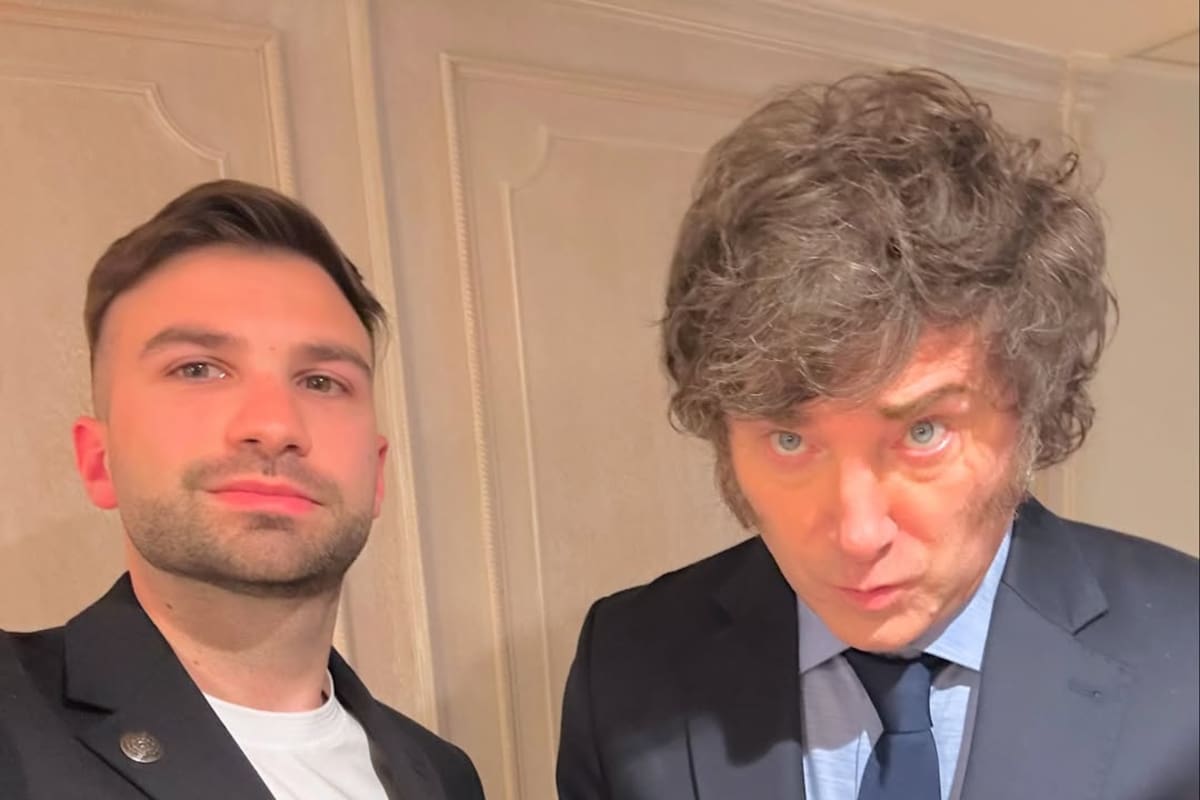 Mauricio Novelli y el Presidente Javier Milei