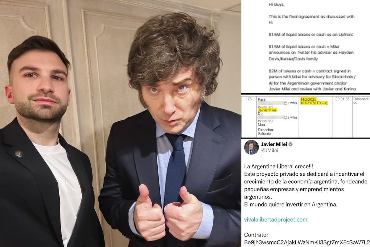 Mauricio Novelli y Javier Milei, que promocionó $LIBRA con un tuit