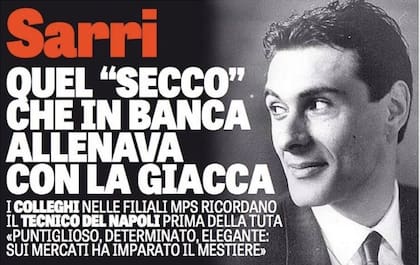 Maurizio Sarri, años atrás. "El banquero que entrenó con una chaqueta en el banco".