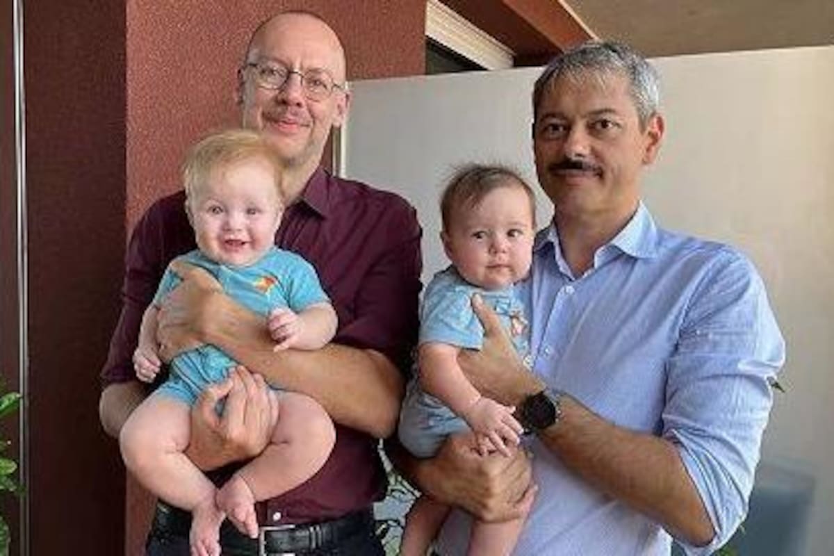 Maurizio y Mauro llevan 20 años juntos y tuvieron gemelos gracias a una gestación subrogada
