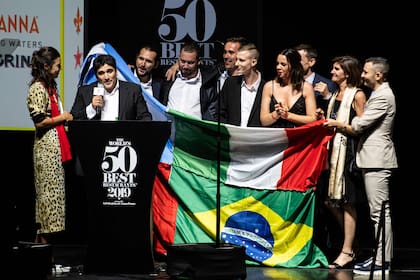 Mauro Colagreco durante la ceremonia de premiación de The World´s 50 Best Restaurantas