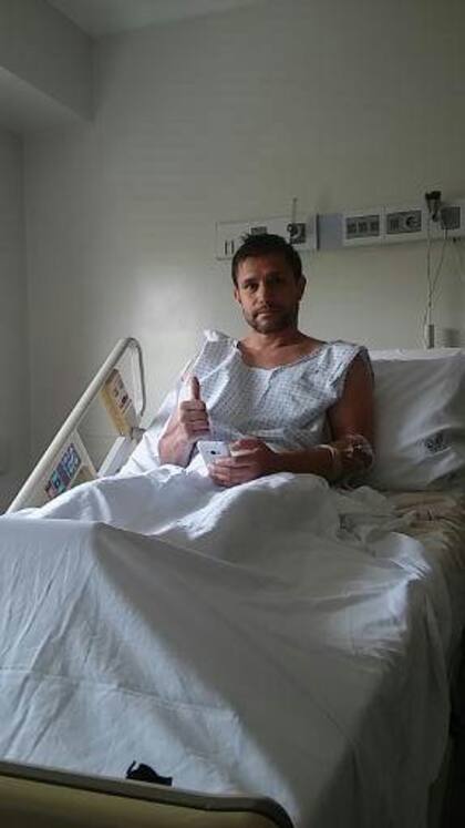 Mauro en el hospital, la recuperación le llevó varios meses