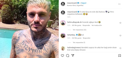 Mauro Icardi aclaró que "sigue brillando" en su cuenta de Instagram