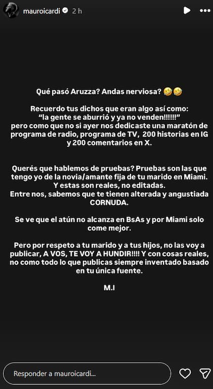 Mauro Icardi arremetió contra Yanina Latorre (Foto: Captura Instagram/@mauroicardi)