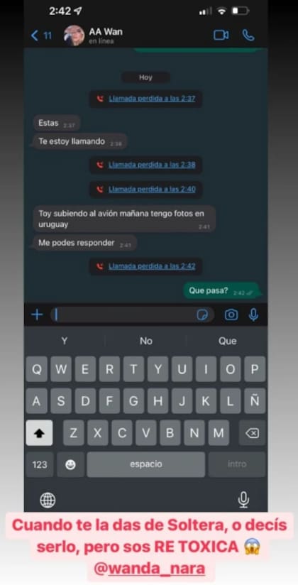 Mauro Icardi compartió las capturas de sus conversaciones con Wanda luego de su separación.