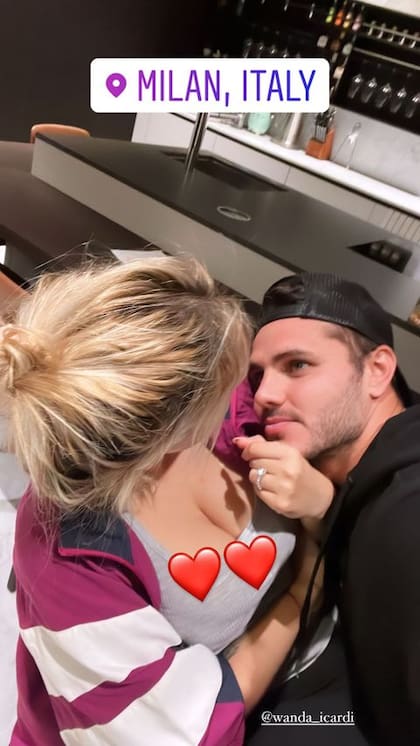 Mauro Icardi compartió una foto junto a Wanda Nara en Milán y desconcertó a sus seguidores