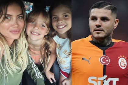 Mauro Icardi empezó la revinculación con sus hijas (Foto: Instagram @wanda_nara / @mauroicardi)