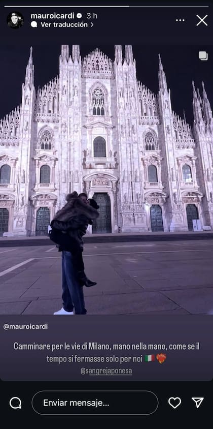 Mauro Icardi, más enamorado que nunca (Foto: captura Instagram/@mauroicardi)
