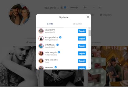 Mauro Icardi siguió a la gente del entorno de Wanda, entre ellos están su suegra, hijastro y su cuñada
