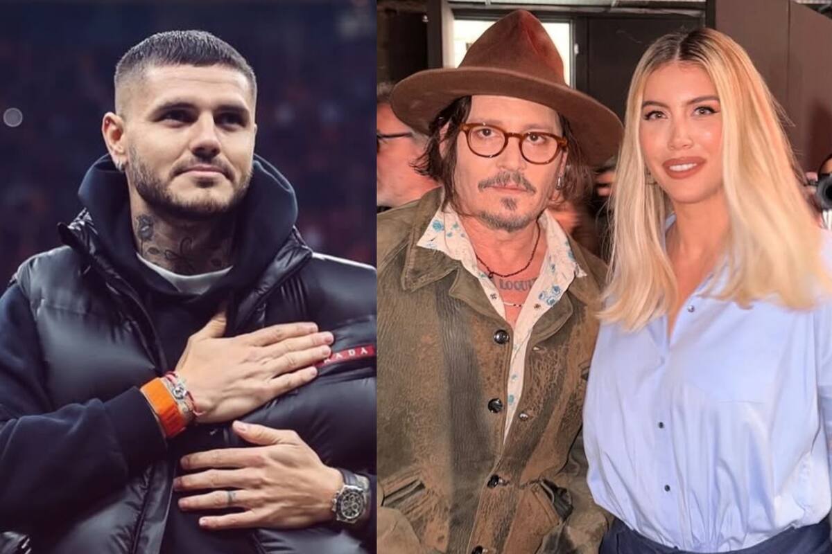 Mauro Icardi tuvo una determinante reacción tras el encuentro de Johnny Depp y Wanda Nara (Foto: Instagram @mauroicardi / @wanda_nara)