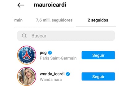 Mauro Icardi volvió a seguir a Wanda Nara en las redes
