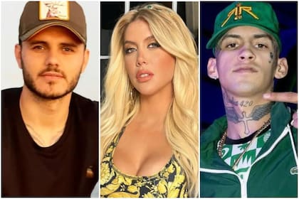 Mauro Icardi, Wanda Nara y L-gante, protagonistas de un singular "triangulo amoroso" (Foto: Instagram)