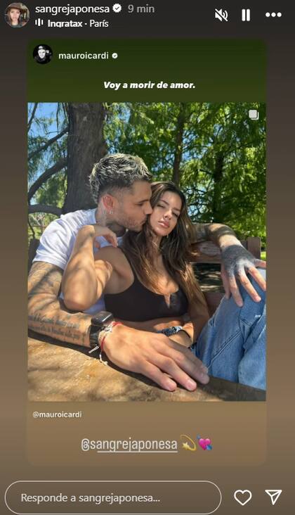 Mauro se tapó el anillo que se había tatuado por Wanda (Captura: Instagram @sangrejaponesa)