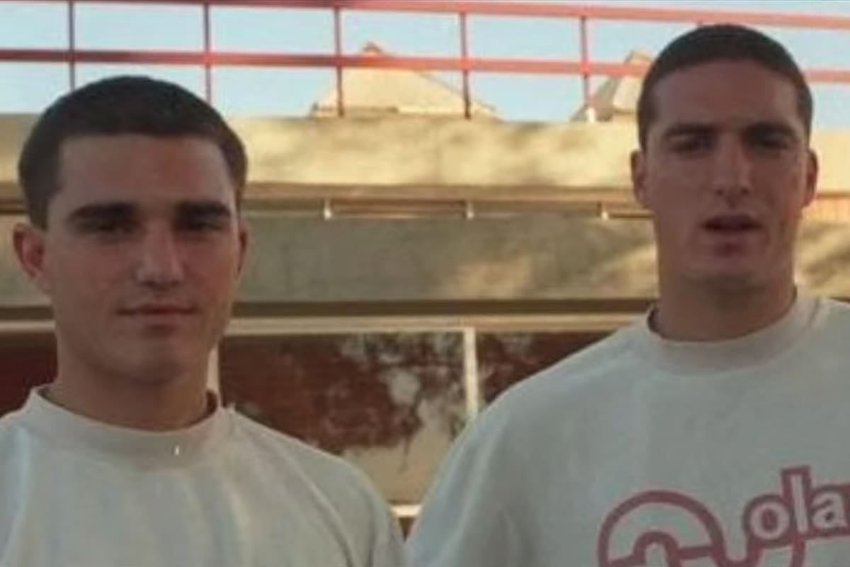 Mauro y Lionel Scaloni en su juventud