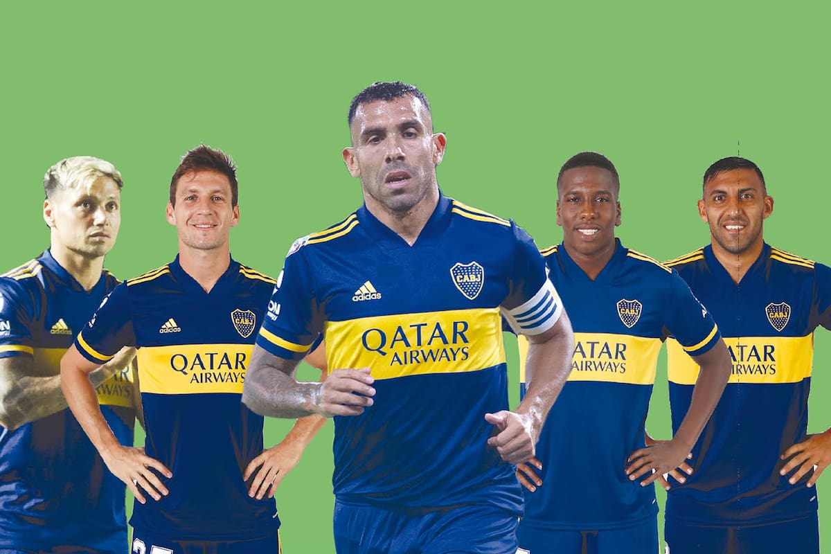 Mauro Zárate, Franco Soldano, Carlos Tevez, Jan Hurtado y Wanchope Ábila; para el DT Miguel Angel Russo todos son centrodelanteros