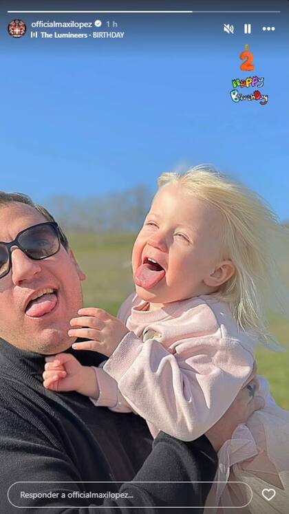 Maxi López celebró los dos años de su hija Elle (Foto: Instagram/@officialmaxilopez)