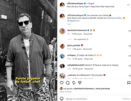 Maxi López confirmó su presencia en un programa de streaming