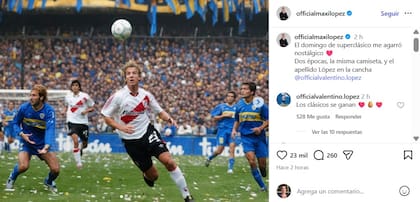 Maxi López disputó un Superclásico con victoria para River