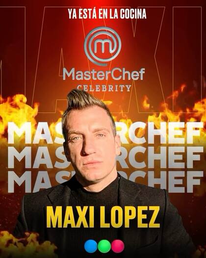 Maxi López estará en MasterChef Celebrity (Foto: Instagram @masterchefargentina)