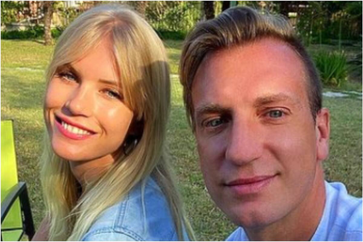 Maxi López junto a su pareja, Daniela Christiansson