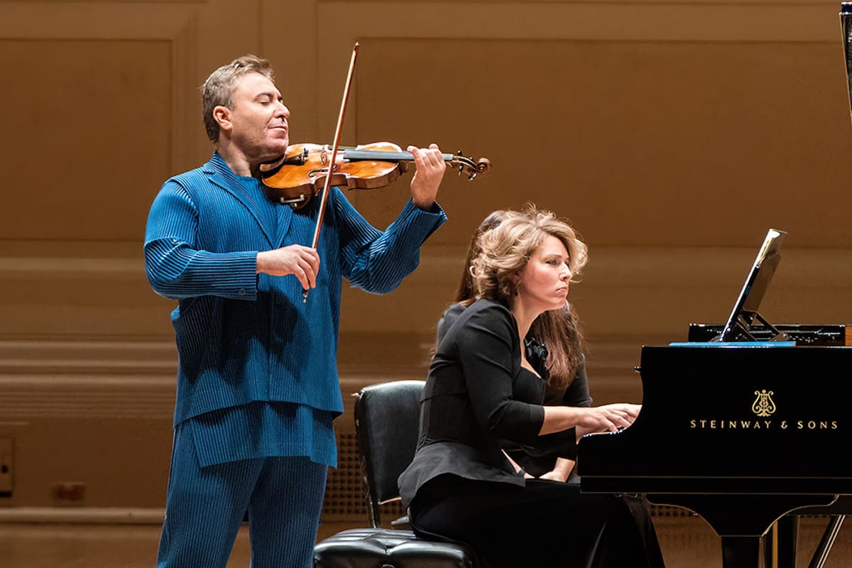 Maxim Vengerov es uno de los violinistas centrales de la escena clásica contemporánea; Polina Osetinskaya ¿es una pianista reconocida por la intensidad expresiva de sus interpretaciones