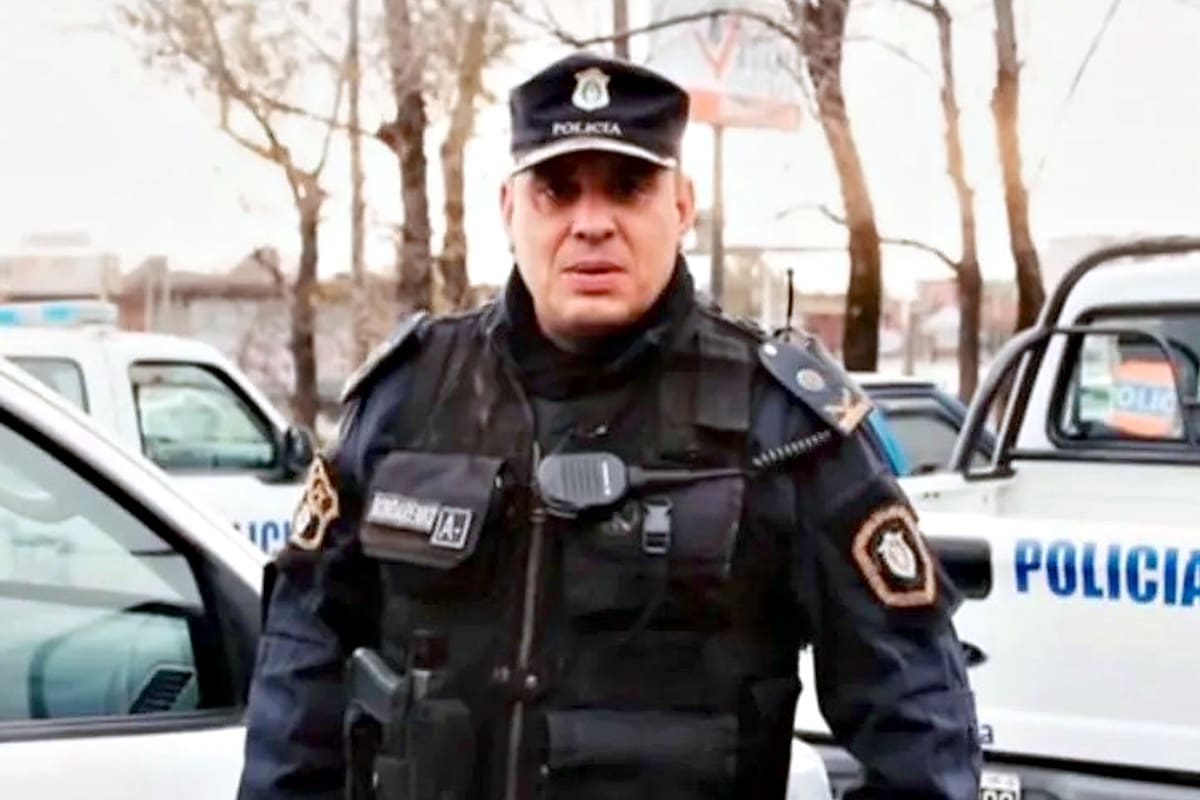 Maximiliano Bondarenko en sus épocas en la Policía Bonaerense