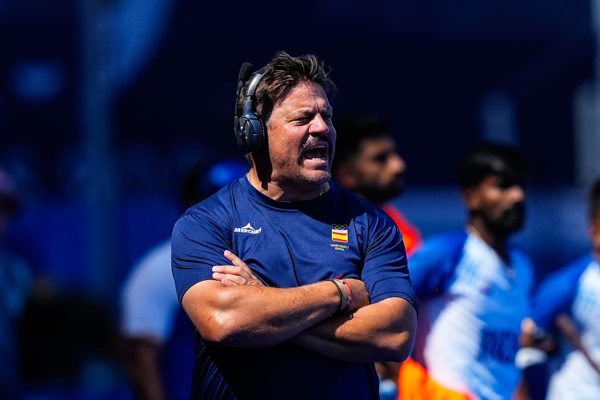 Maximiliano Caldas, entrenador argentino de la selección española de hockey sobre césped que dio el batacazo en la semifinal del Mundial y eliminó a Países Bajos