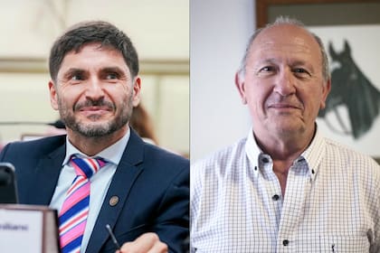 Maximiliano Pullaro, gobernador de Santa Fe, y Carlos Castagnani, presidente de CRA