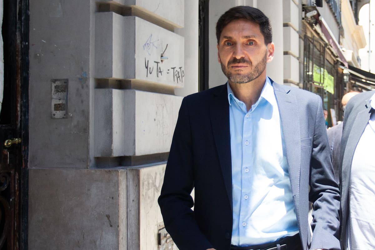 Maximiliano Pullaro, gobernador electo de Santa Fe, la semana pasada cuando vino a Buenos Aires para la cumbre con los 10 mandatarios provinciales de Juntos por el Cambio