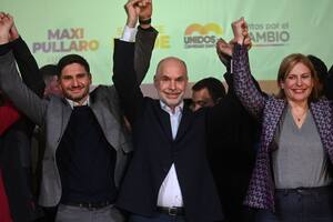 Maximiliano Pullaro, Horacio Rodríguez Larreta y Gisela Scaglia