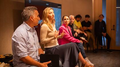 Maximiliano Raimondi (CFO de Lemon), Milagros Santamaría (Regulación en Crecimiento), Lorena Fabris (ambassador de Polkadot), Leandro Davo (ecosystem lead de Avalanche), Santi Cristóbal (Ecosystem en Crecimiento), Manuel Beaudroit (cofundador y CEO de Belo), Alfonso Campenni (lead of growth para LATAM de ZKsync) e Iván Novakovich (CFO de Bombo) participaron de la tercera edición del pop-up-city Aleph