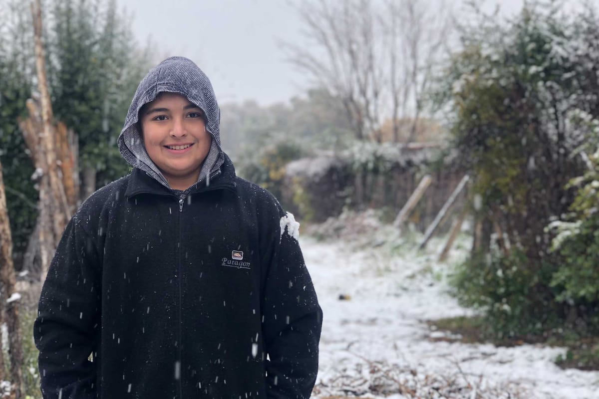 Maximiliano Reinoso disfruta de la nieve