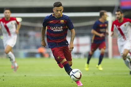 Maximiliano Rolón, durante su etapa de juvenil en Barcelona