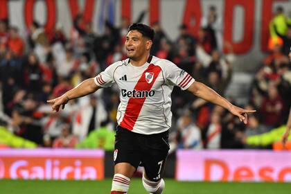 Maximiliano Salas es fundamental en el esquema táctico de River; el ex Racing sería titular este miércoles frente a Palmeiras