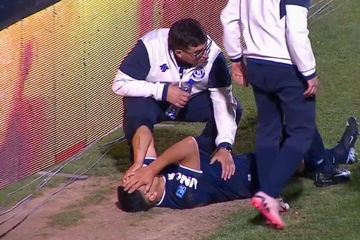Maximiliano Salas se lesionó la rodilla durante el encuentro entre Independiente Rivadavia y Gimnasia