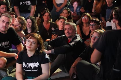 Máximo Kirchner, anoche, durante un acto de La Cámpora en Almagro