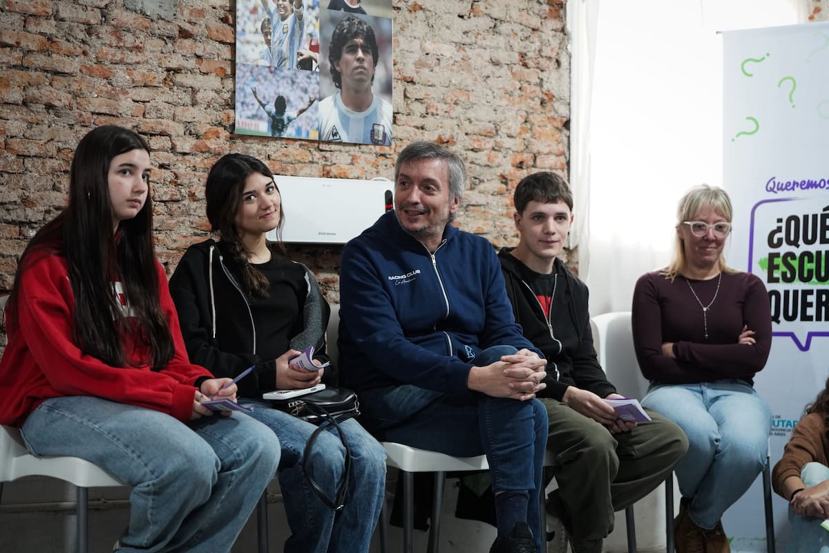 Máximo KIrchner, durante el encuentro