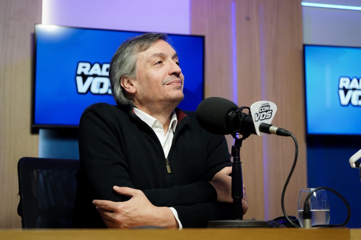 Máximo Kirchner, durante la entrevista en Radio con Vos